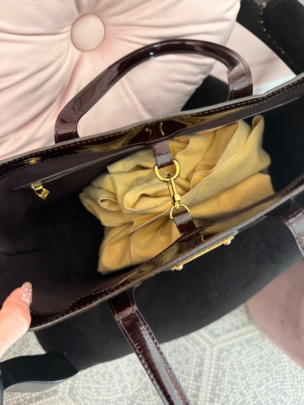 Borsa Louis Vuitton Wilshire vernis