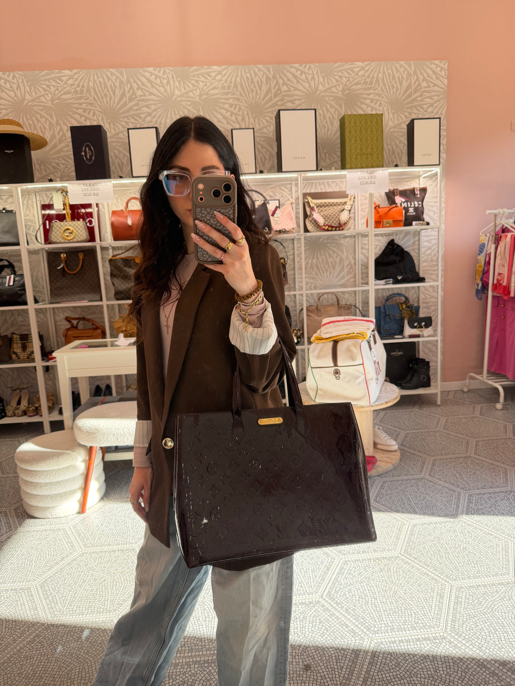 Borsa Louis Vuitton Wilshire vernis