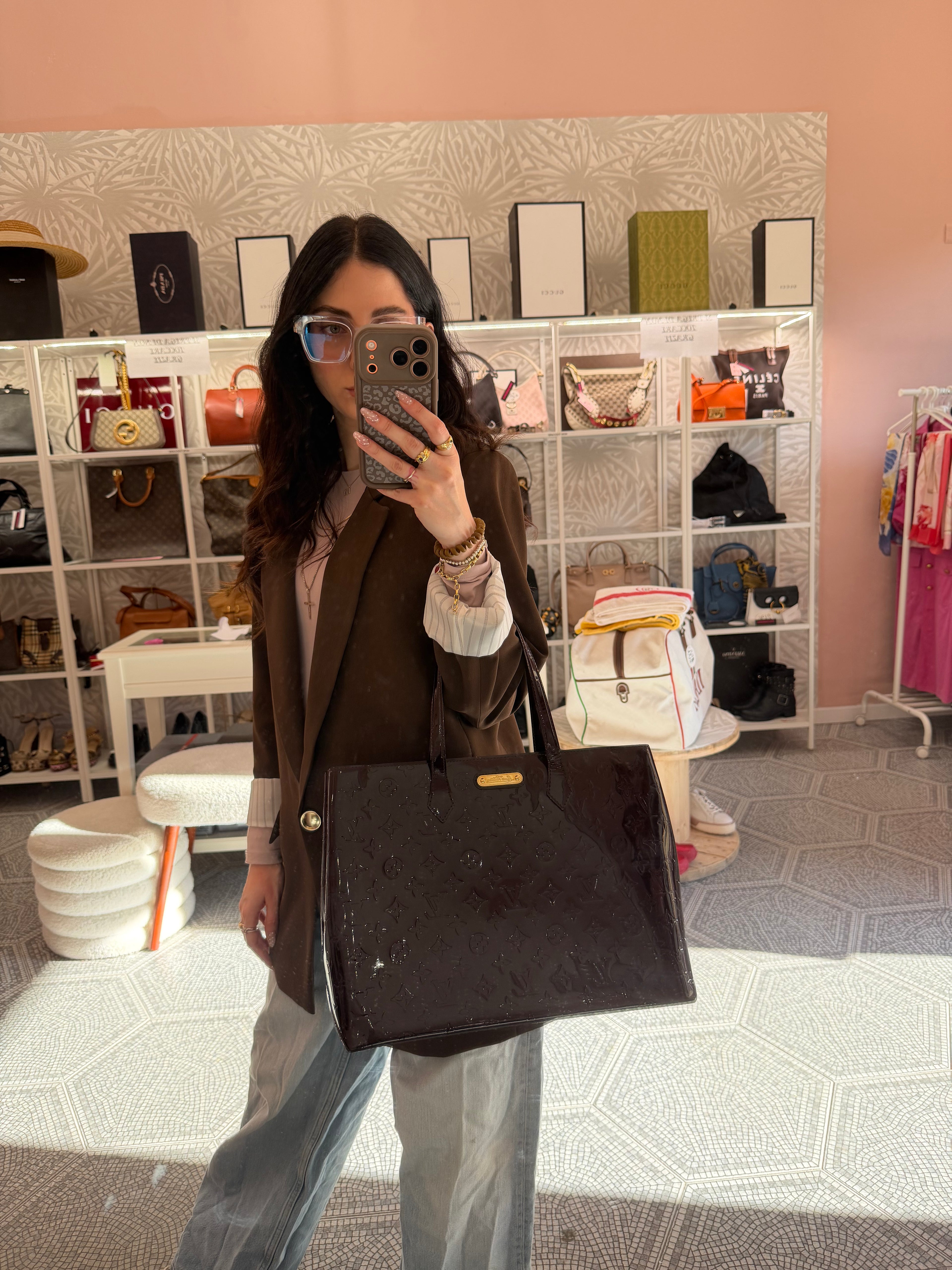 Borsa Louis Vuitton Wilshire vernis