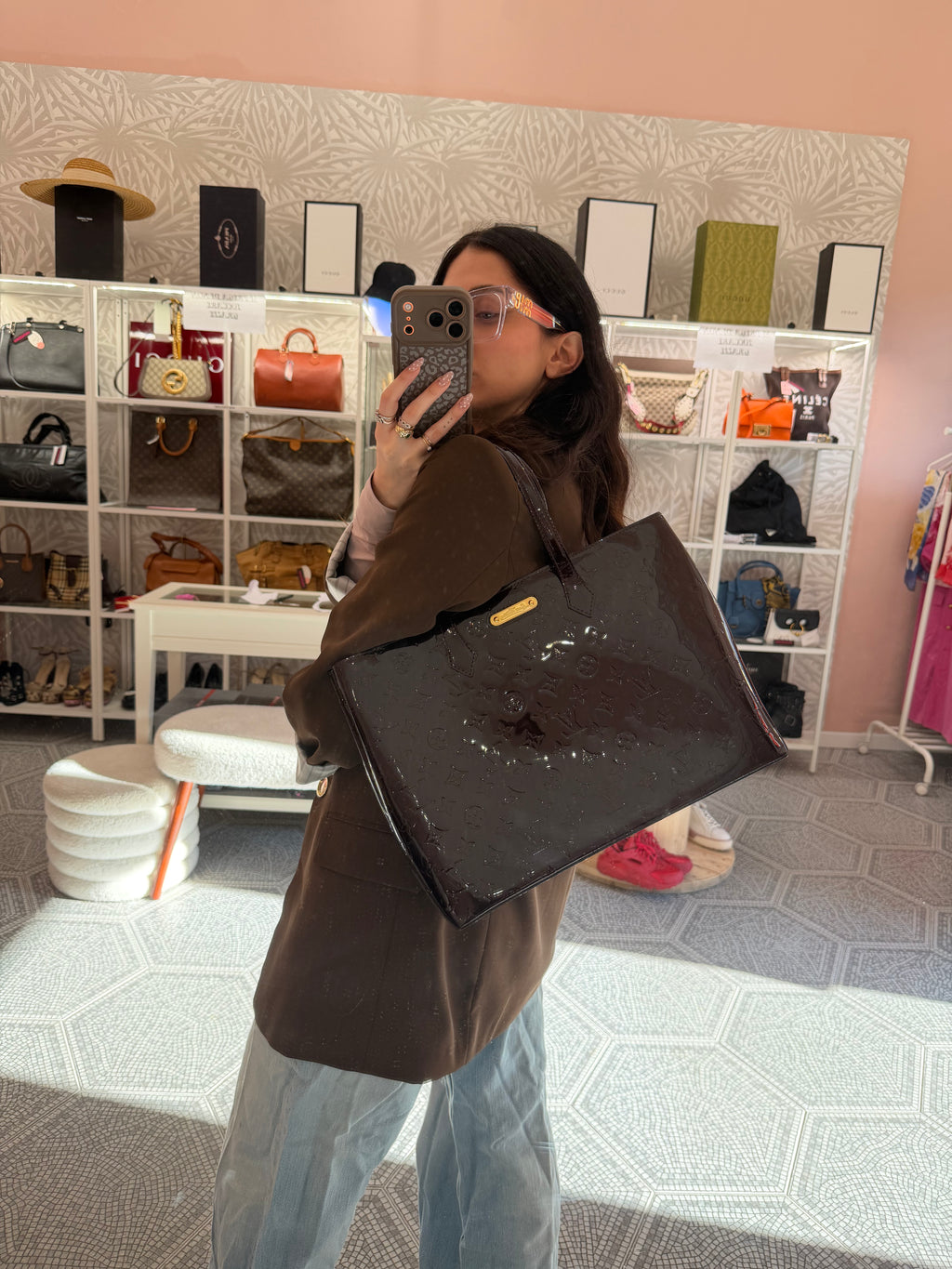 Borsa Louis Vuitton Wilshire vernis