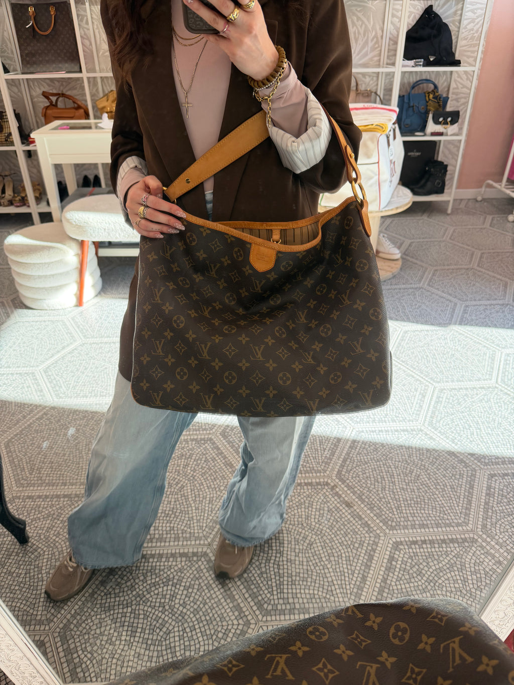 Borsa Louis Vuitton Delightfull MM monogram