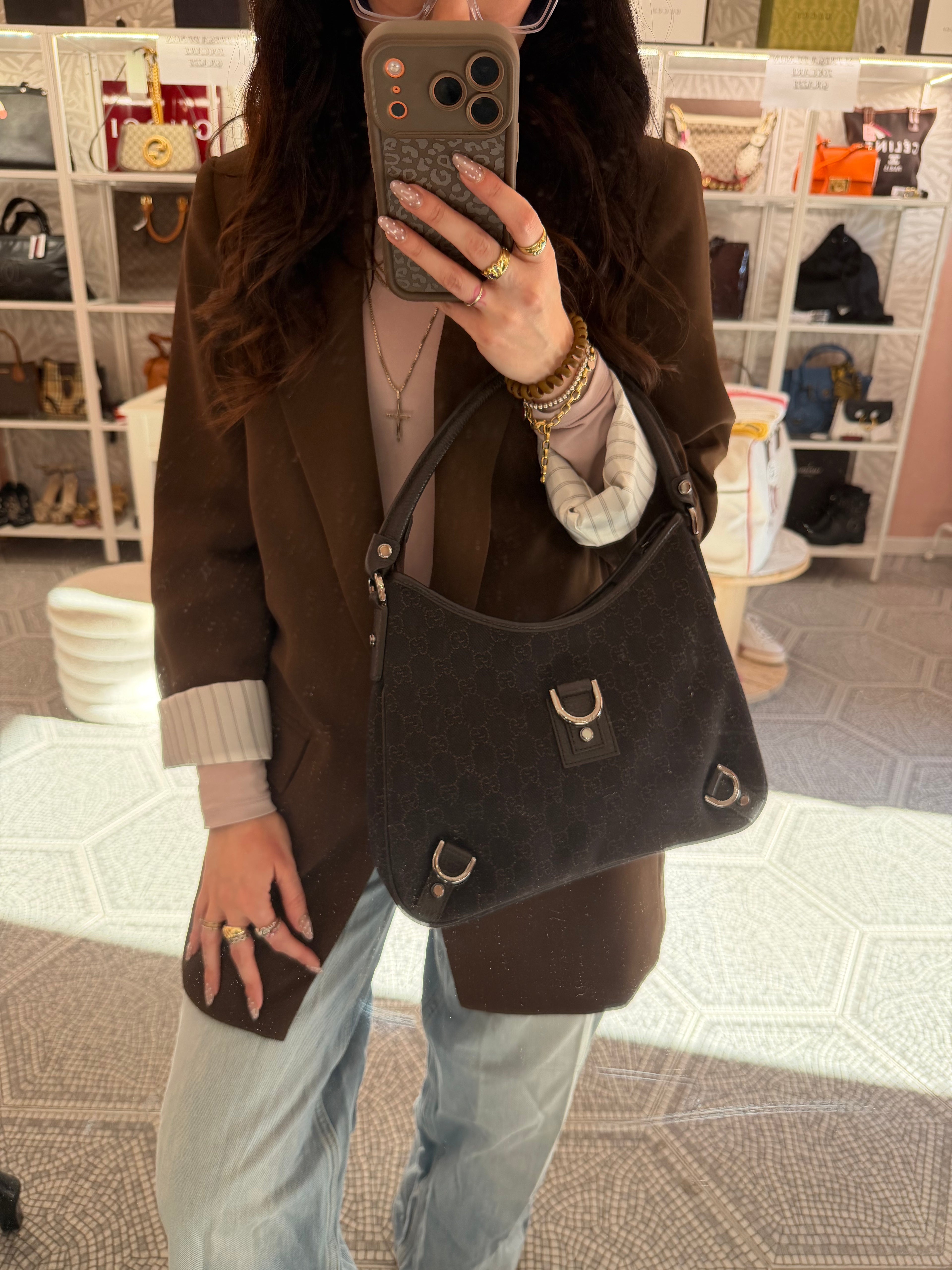 Borsa Gucci abbey marrone