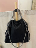 Borsa Falabella tre catene nera