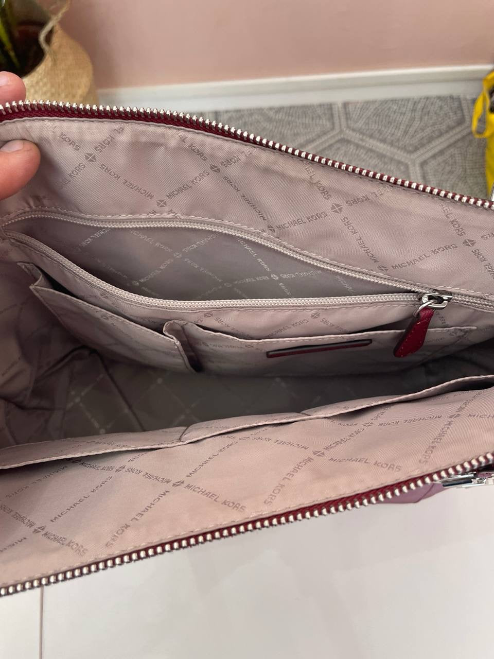 Borsa shopper Mk bordeaux