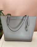 Borsa Shopper Mk grigio perla medio