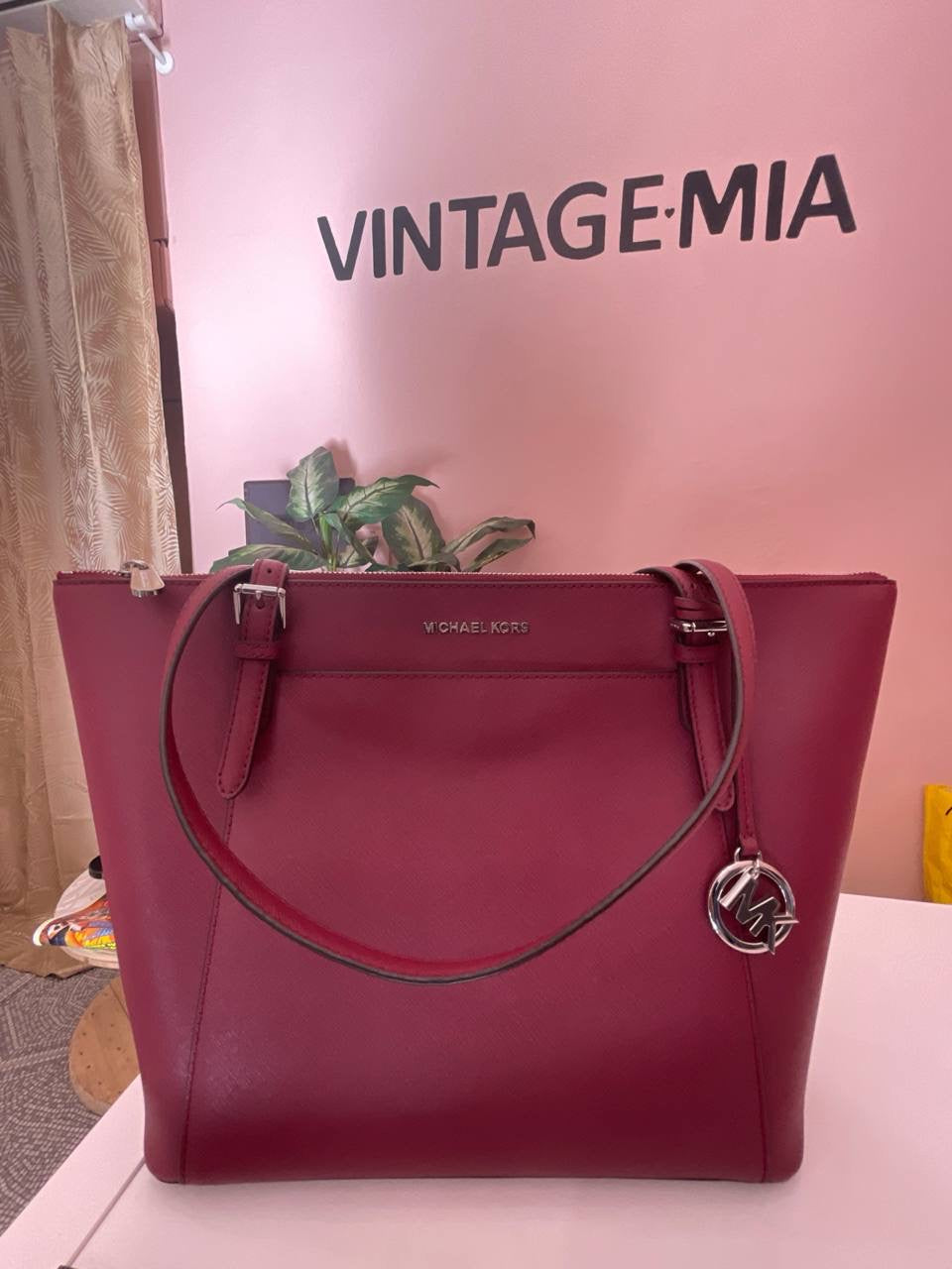 Borsa shopper Mk bordeaux