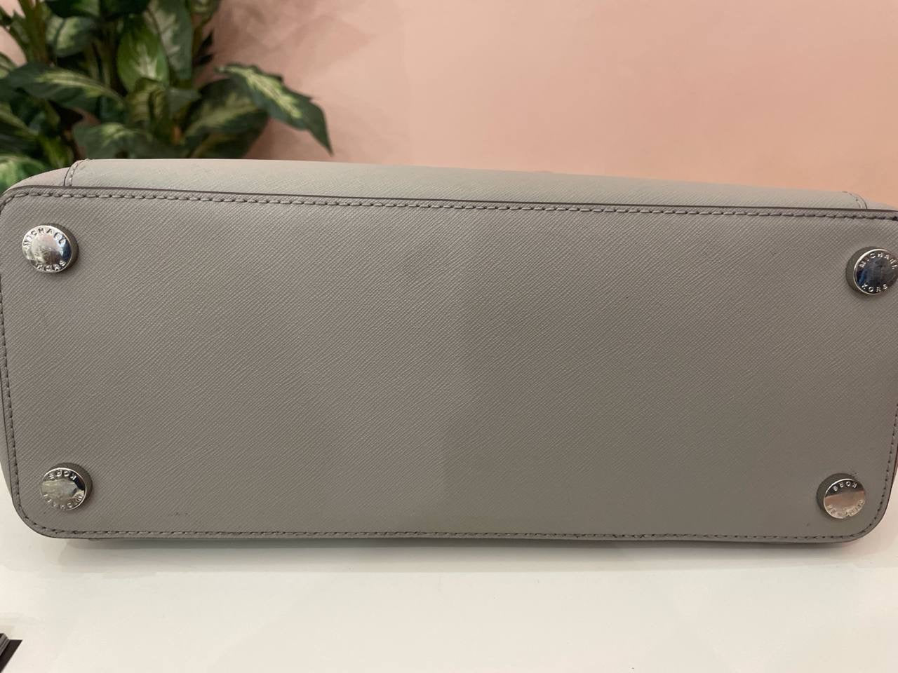 Borsa Shopper Mk grigio perla medio