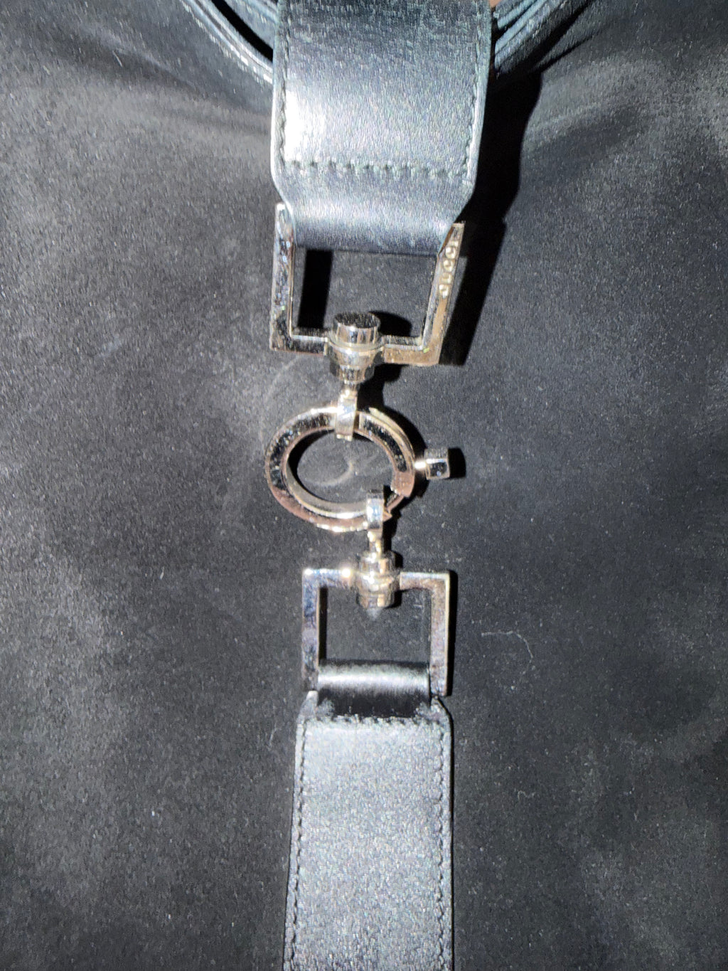Borsa Gucci vintage in suede nera