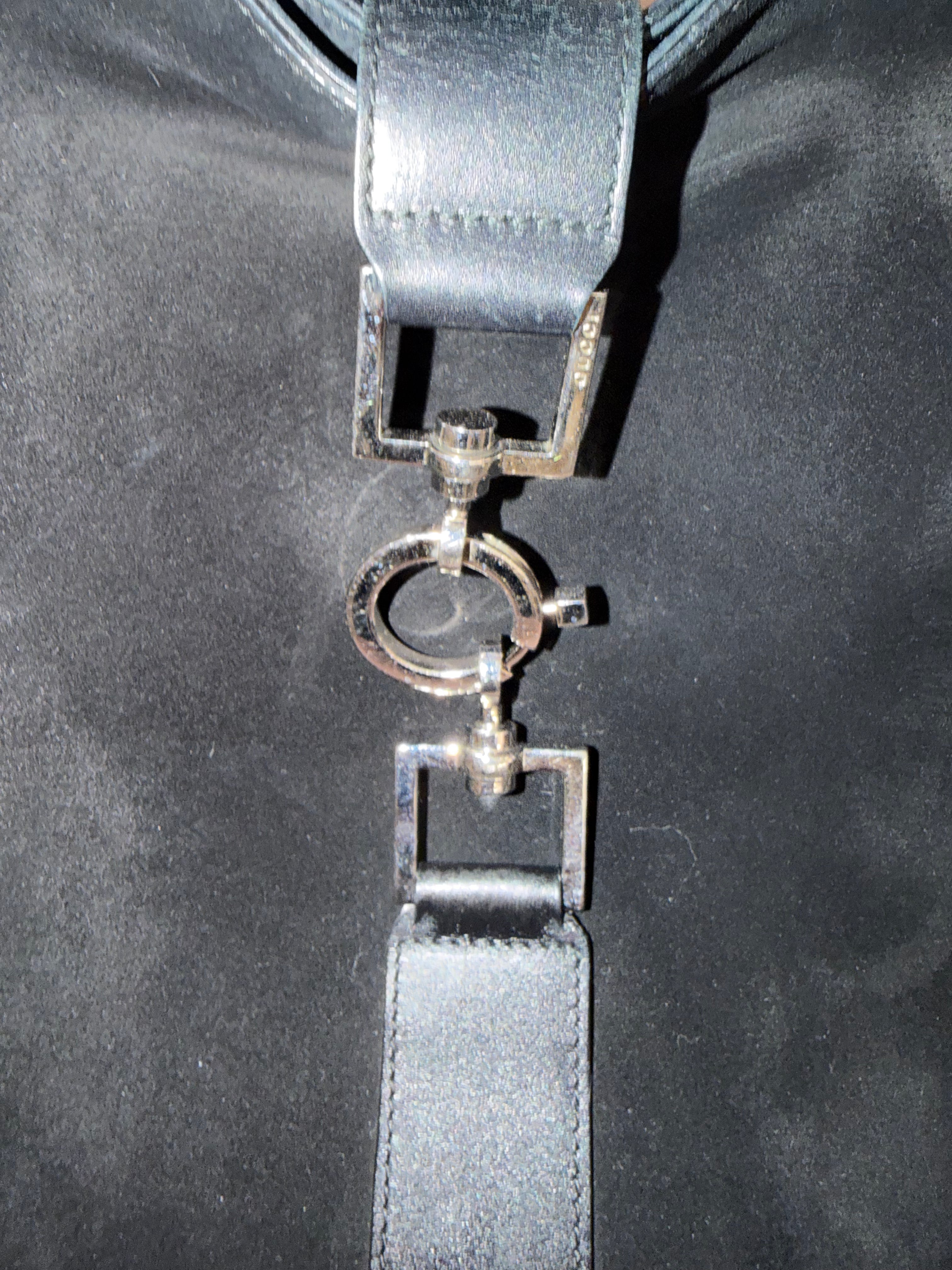 Borsa Gucci vintage in suede nera
