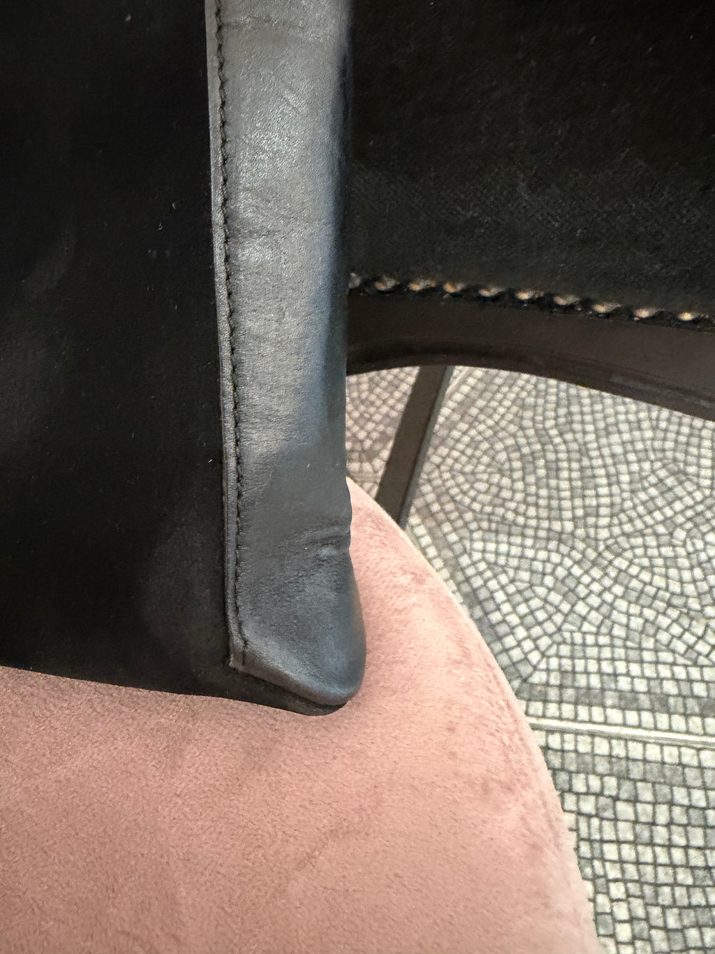 Borsa Gucci vintage in suede nera