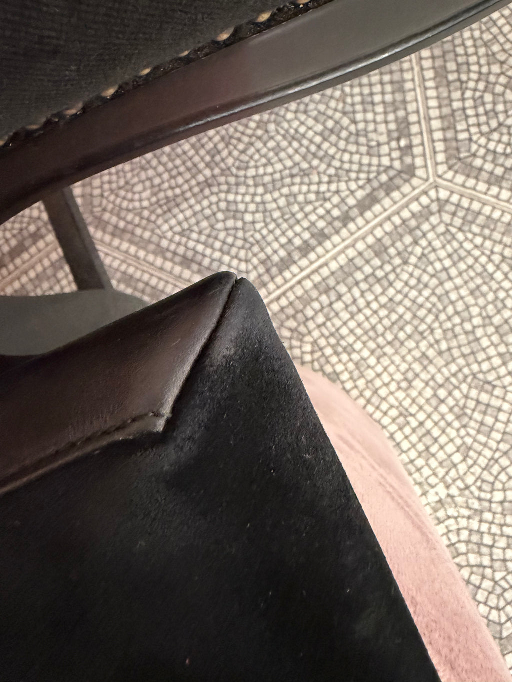 Borsa Gucci vintage in suede nera