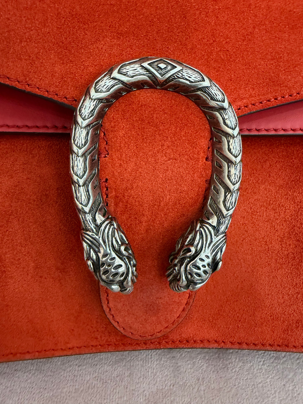 Borsa Gucci Dionysus big size suede rosso