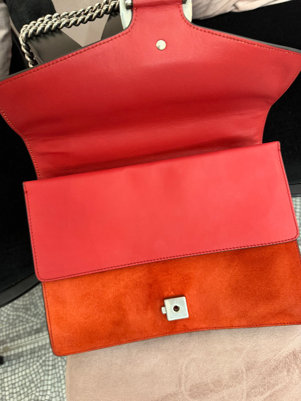Borsa Gucci Dionysus big size suede rosso