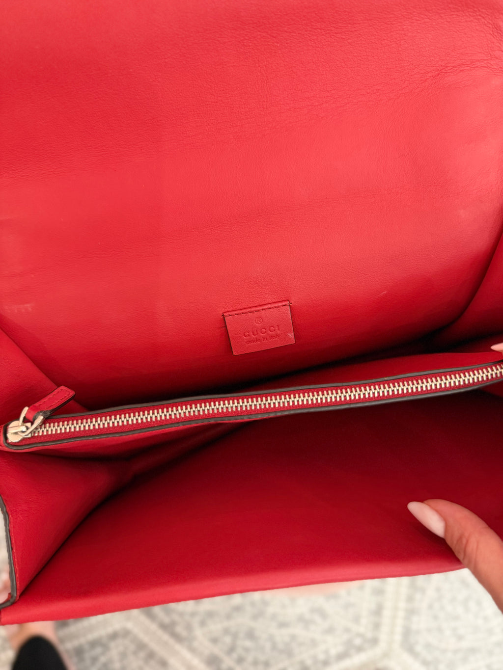 Borsa Gucci Dionysus big size suede rosso