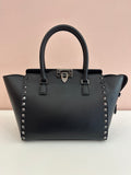 Borsa Valentino Garavani rockstud double handle noir