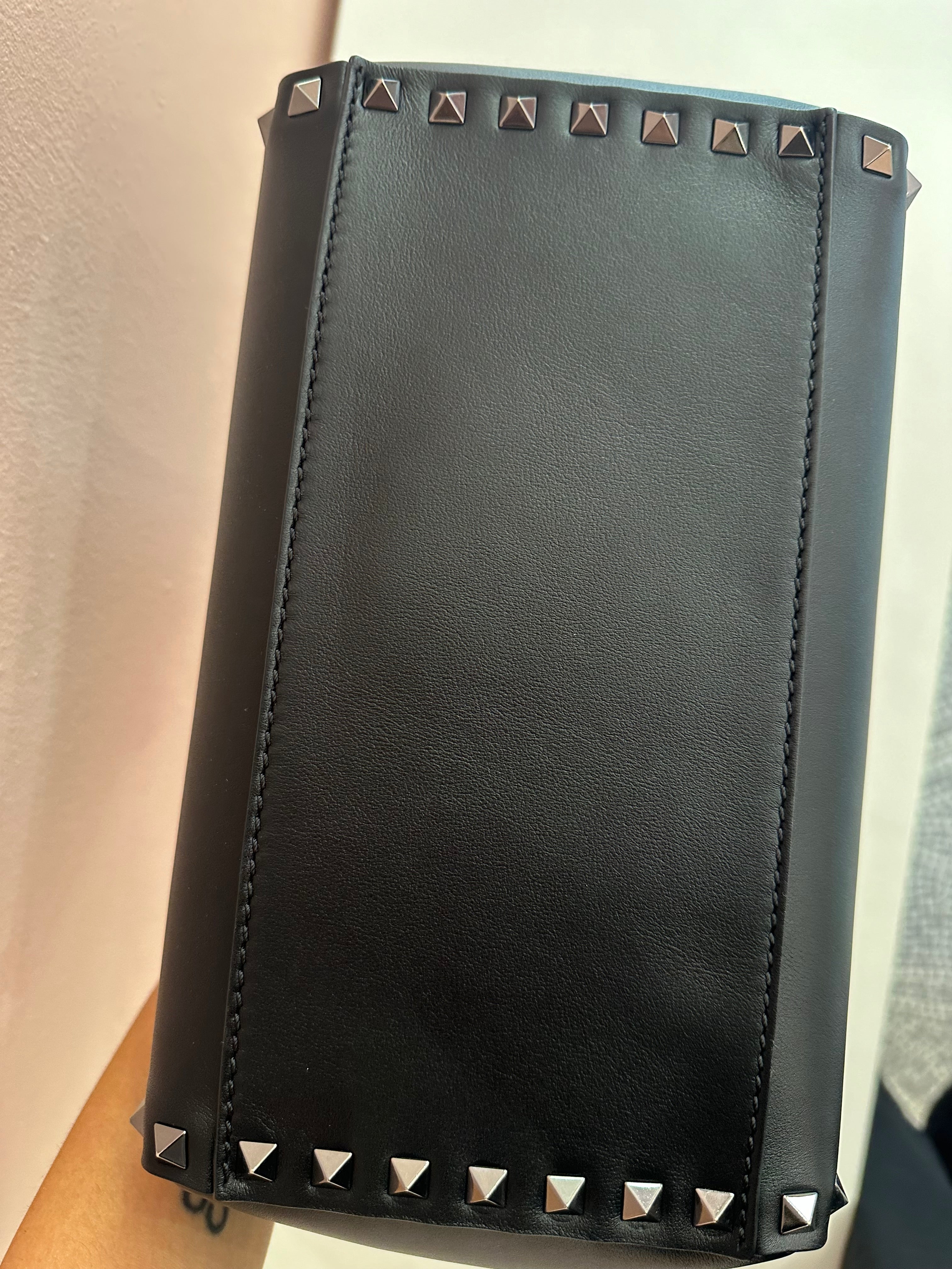 Borsa Valentino Garavani rockstud double handle noir