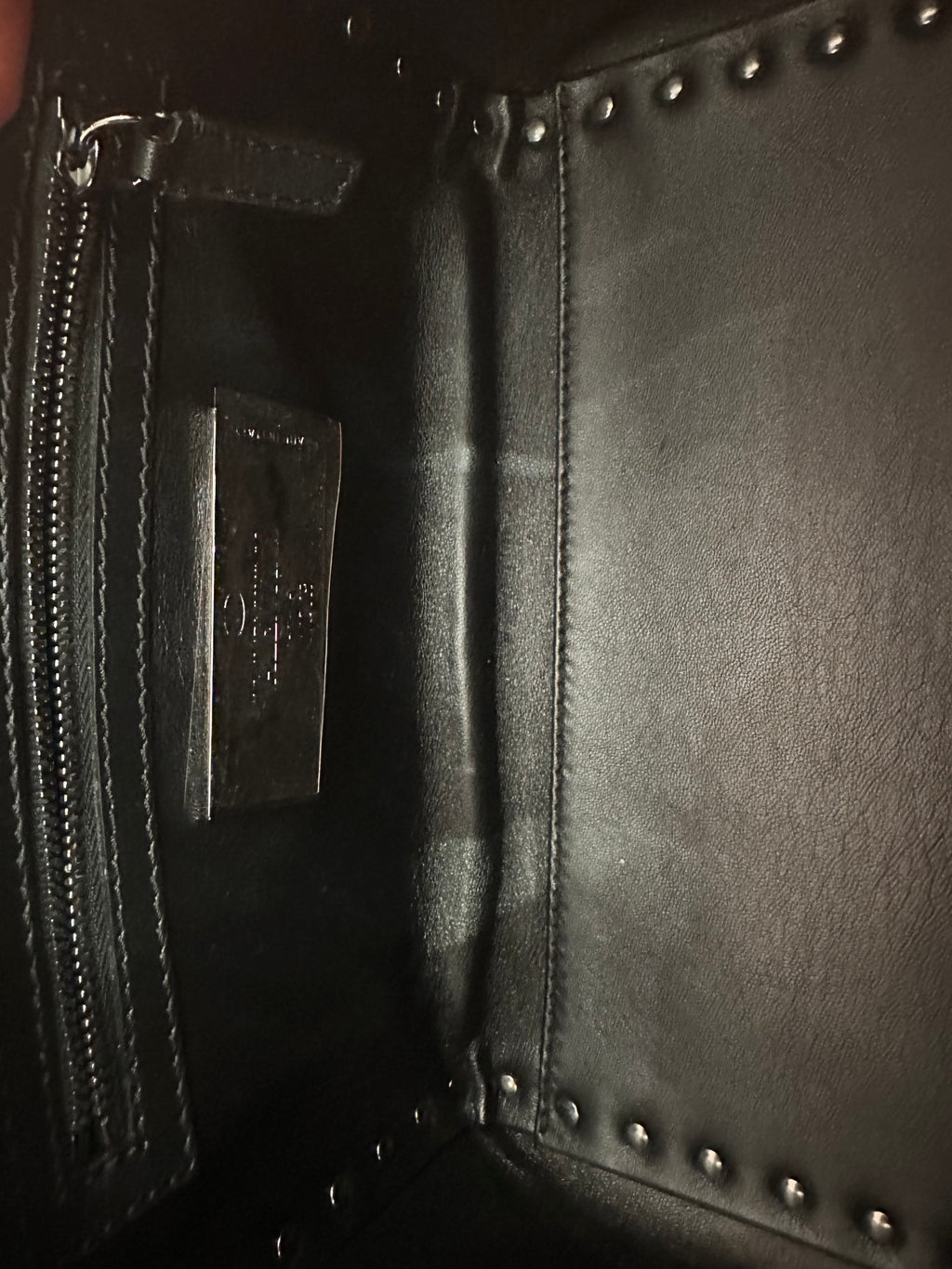 Borsa Valentino Garavani rockstud double handle noir