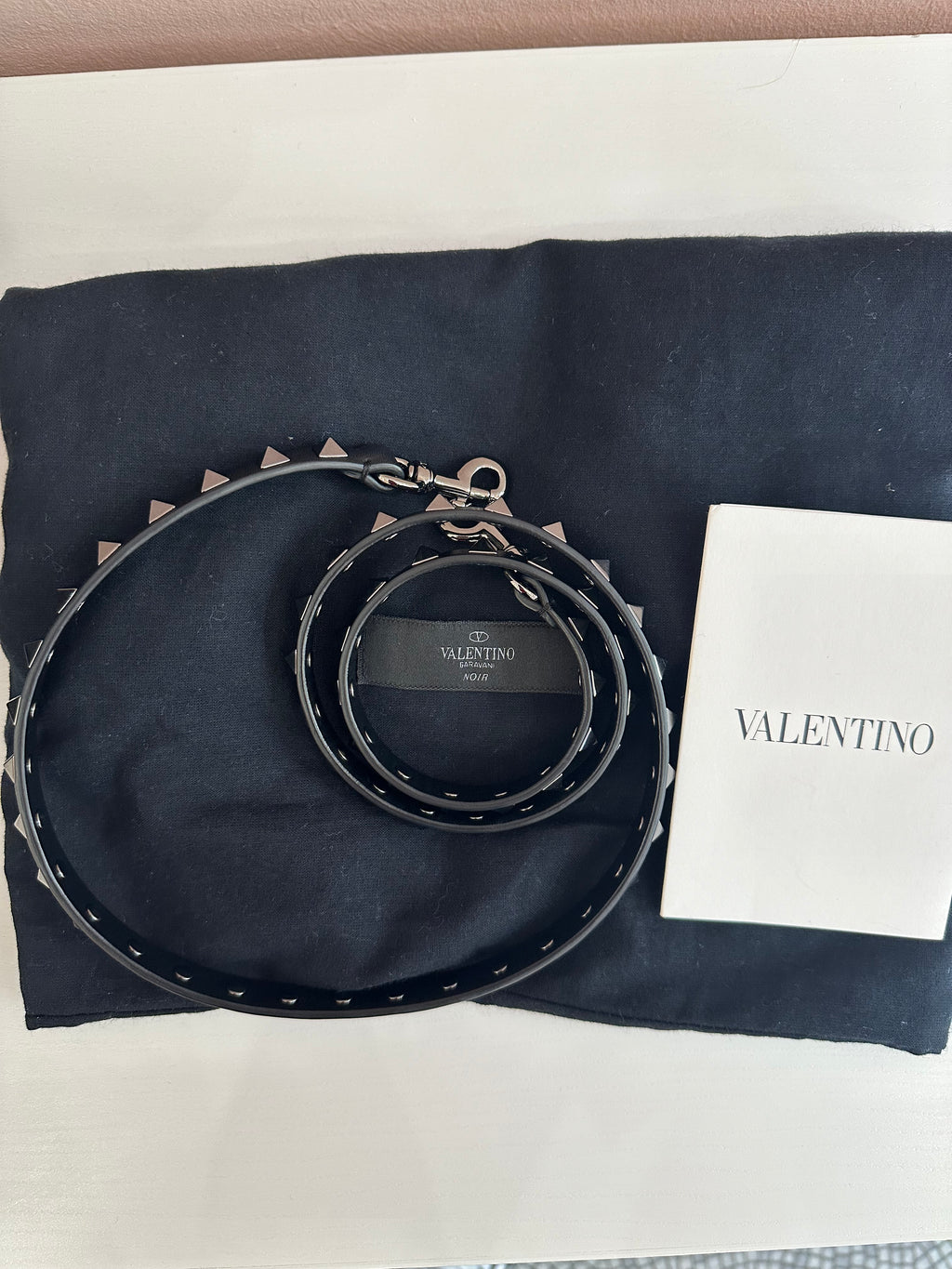 Borsa Valentino Garavani rockstud double handle noir