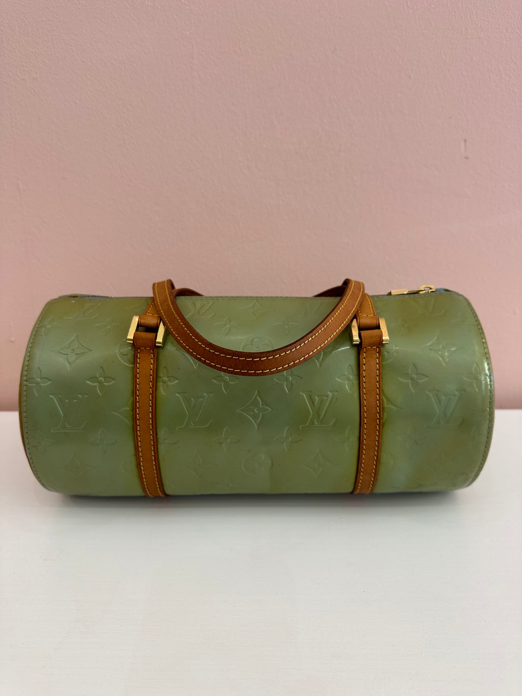 Borsa Louis Vuitton Papillon Bedford vernis green mint