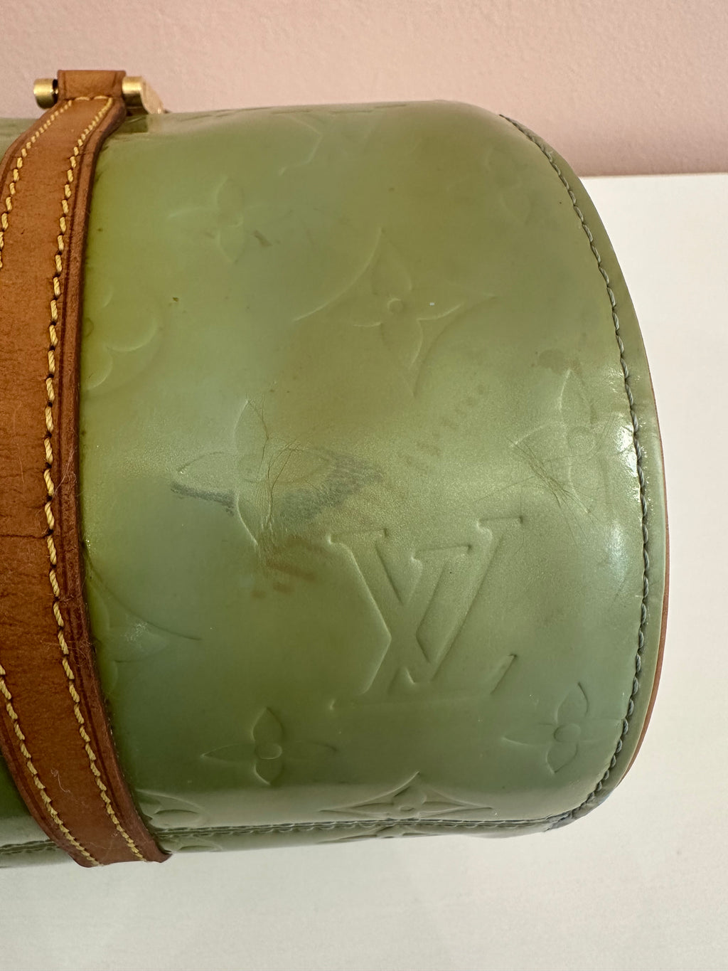 Borsa Louis Vuitton Papillon Bedford vernis green mint