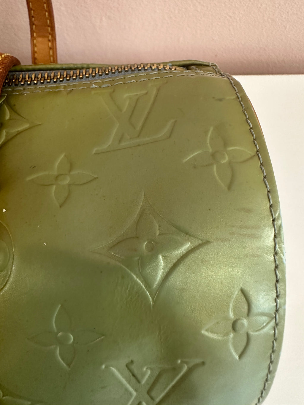 Borsa Louis Vuitton Papillon Bedford vernis green mint