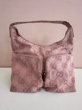Borsa Gucci hobo tessuto rosa