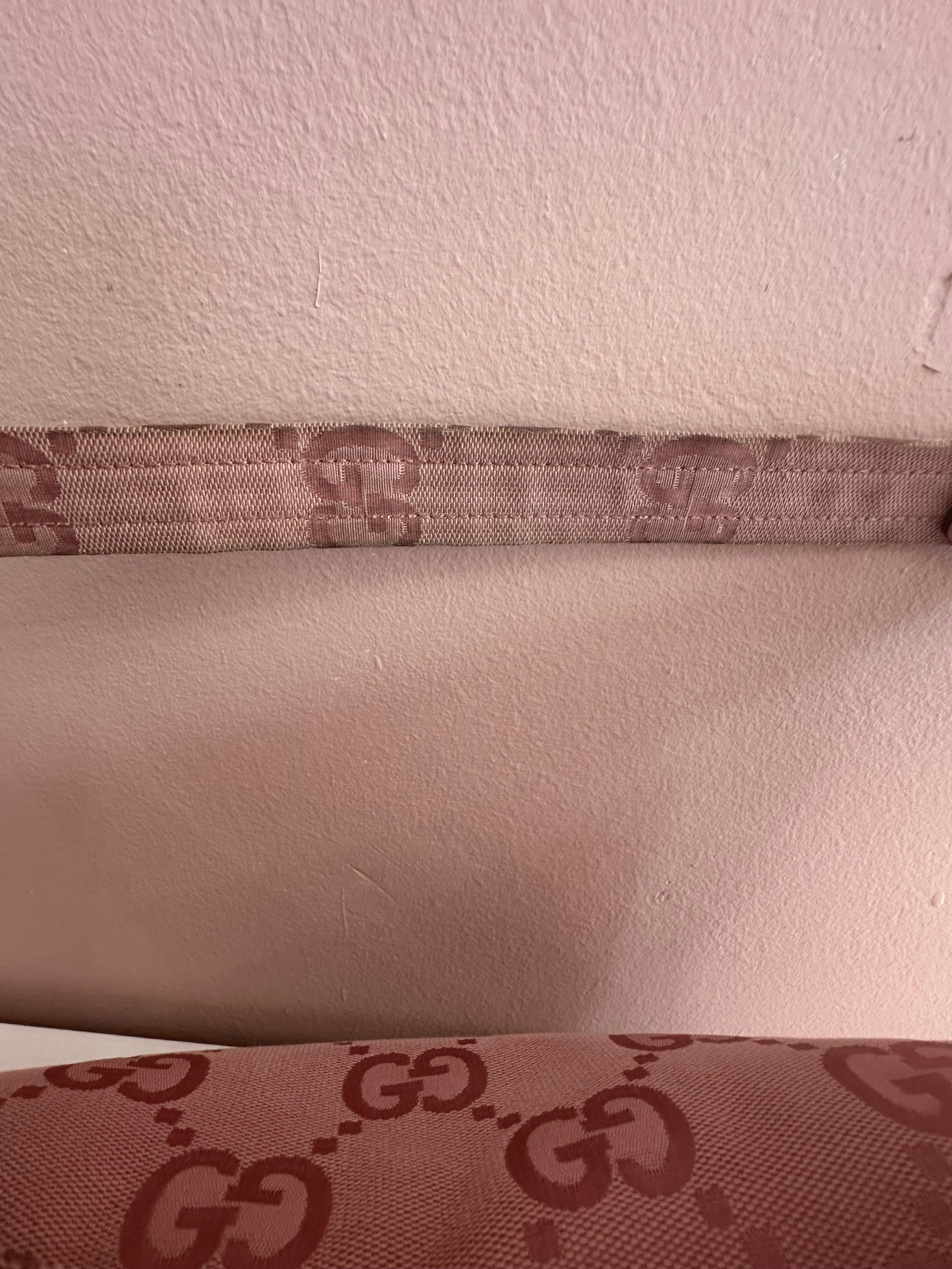 Borsa Gucci hobo tessuto rosa