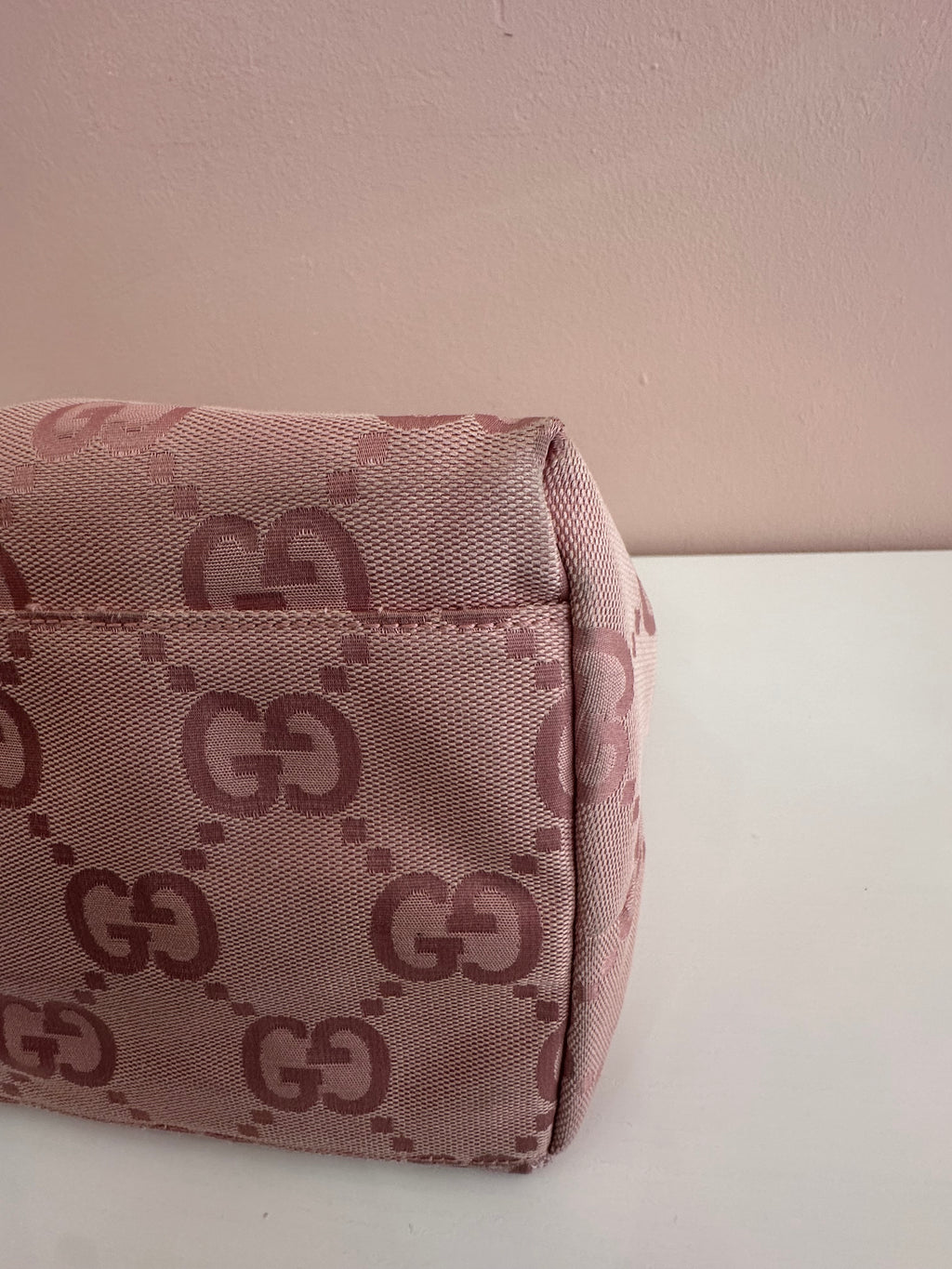 Borsa Gucci hobo tessuto rosa