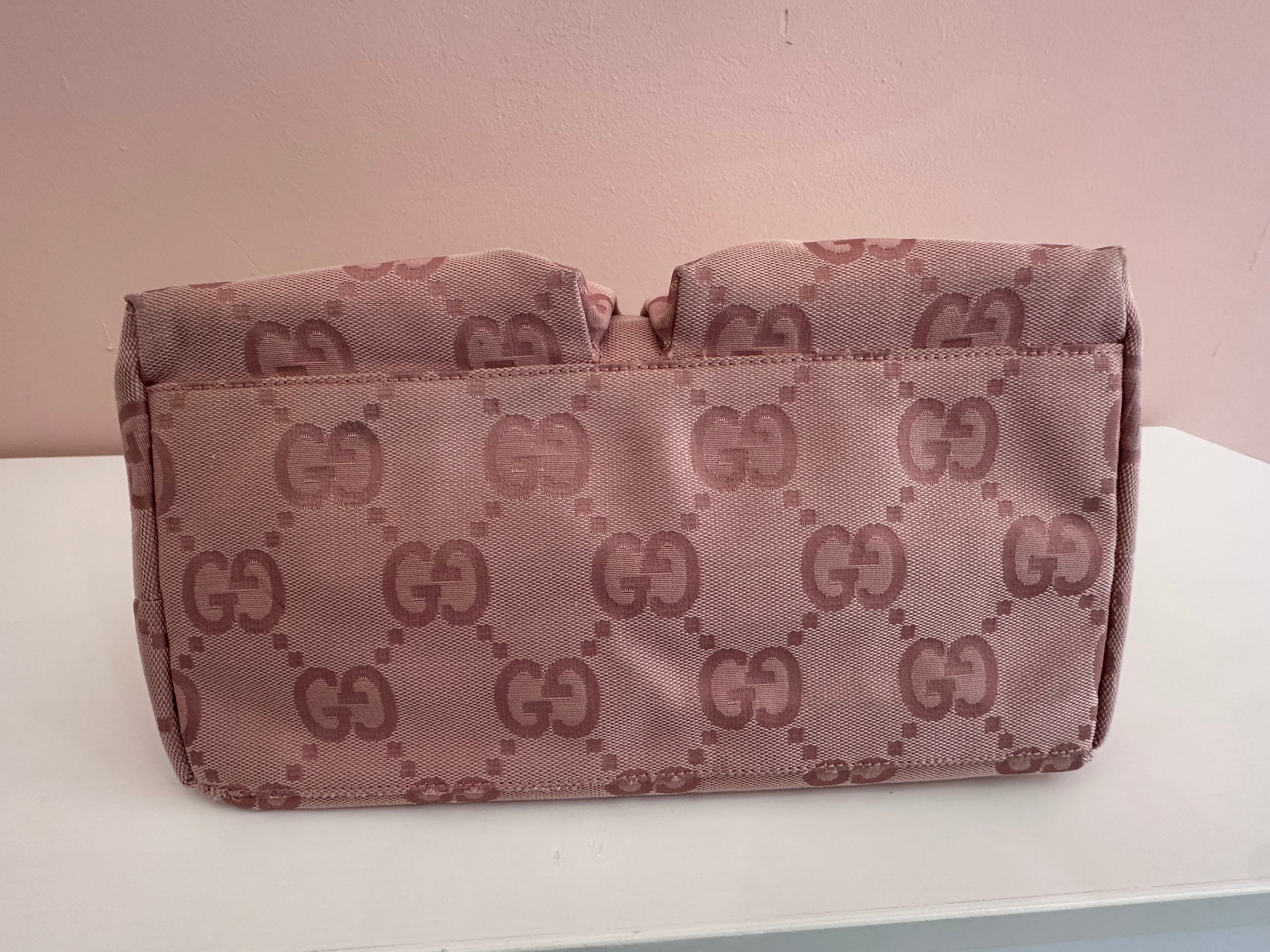 Borsa Gucci hobo tessuto rosa