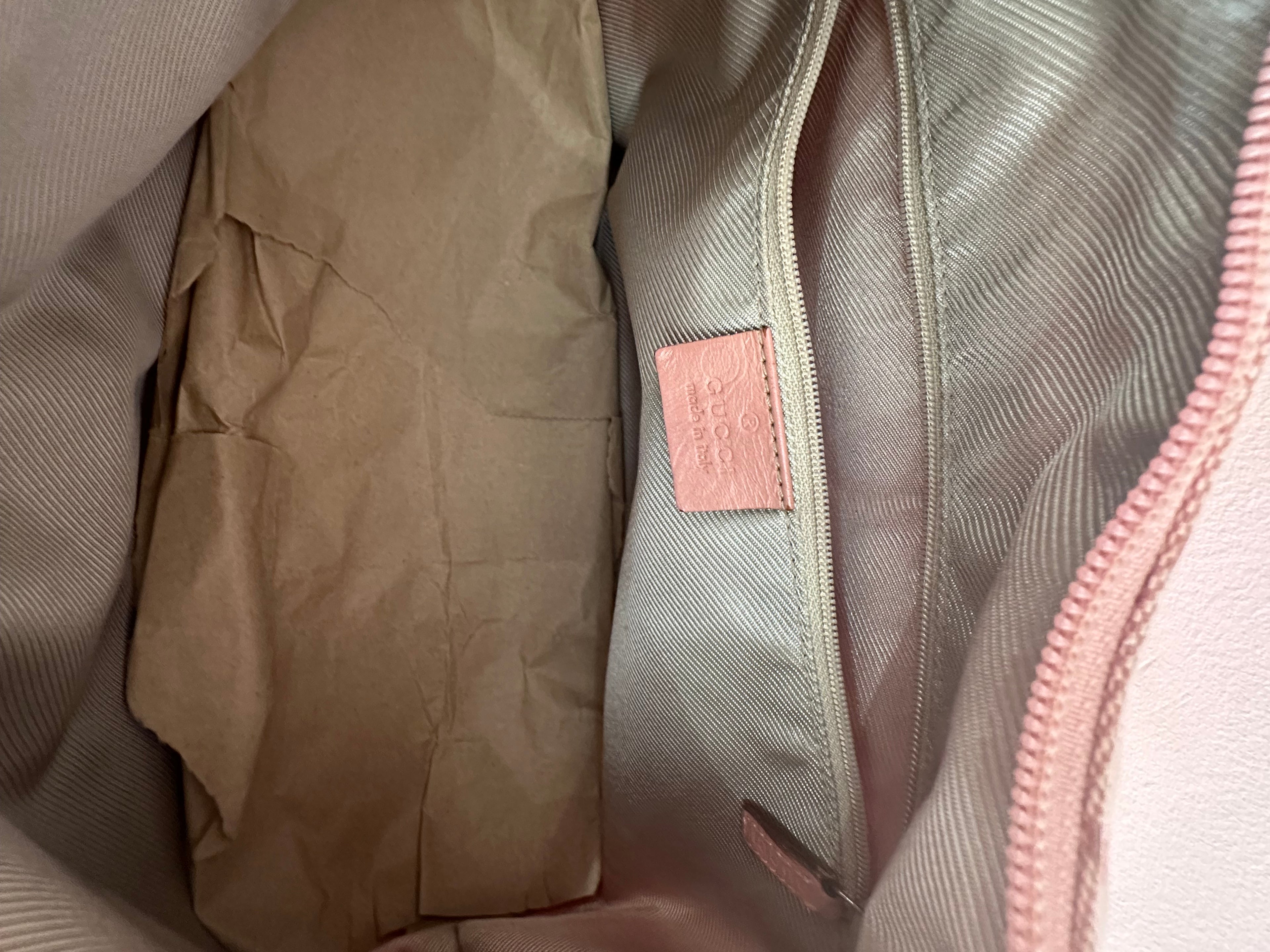Borsa Gucci hobo tessuto rosa