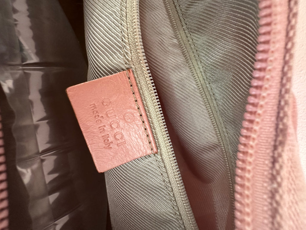 Borsa Gucci hobo tessuto rosa