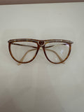 Occhiali Gucci vintage tartarugati, aste oro motivo web
