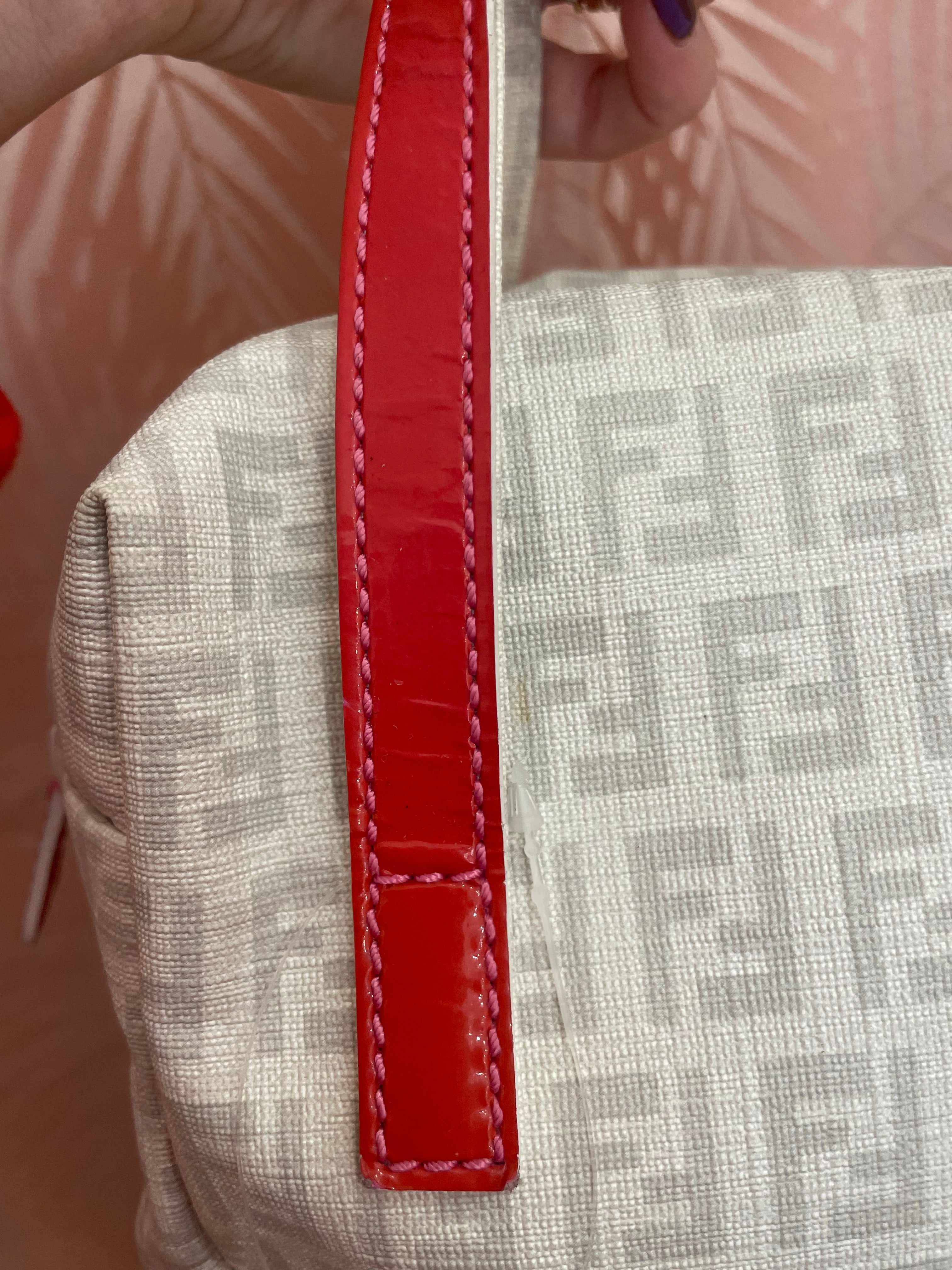 Borsa Fendi zucchino bianco e rosso