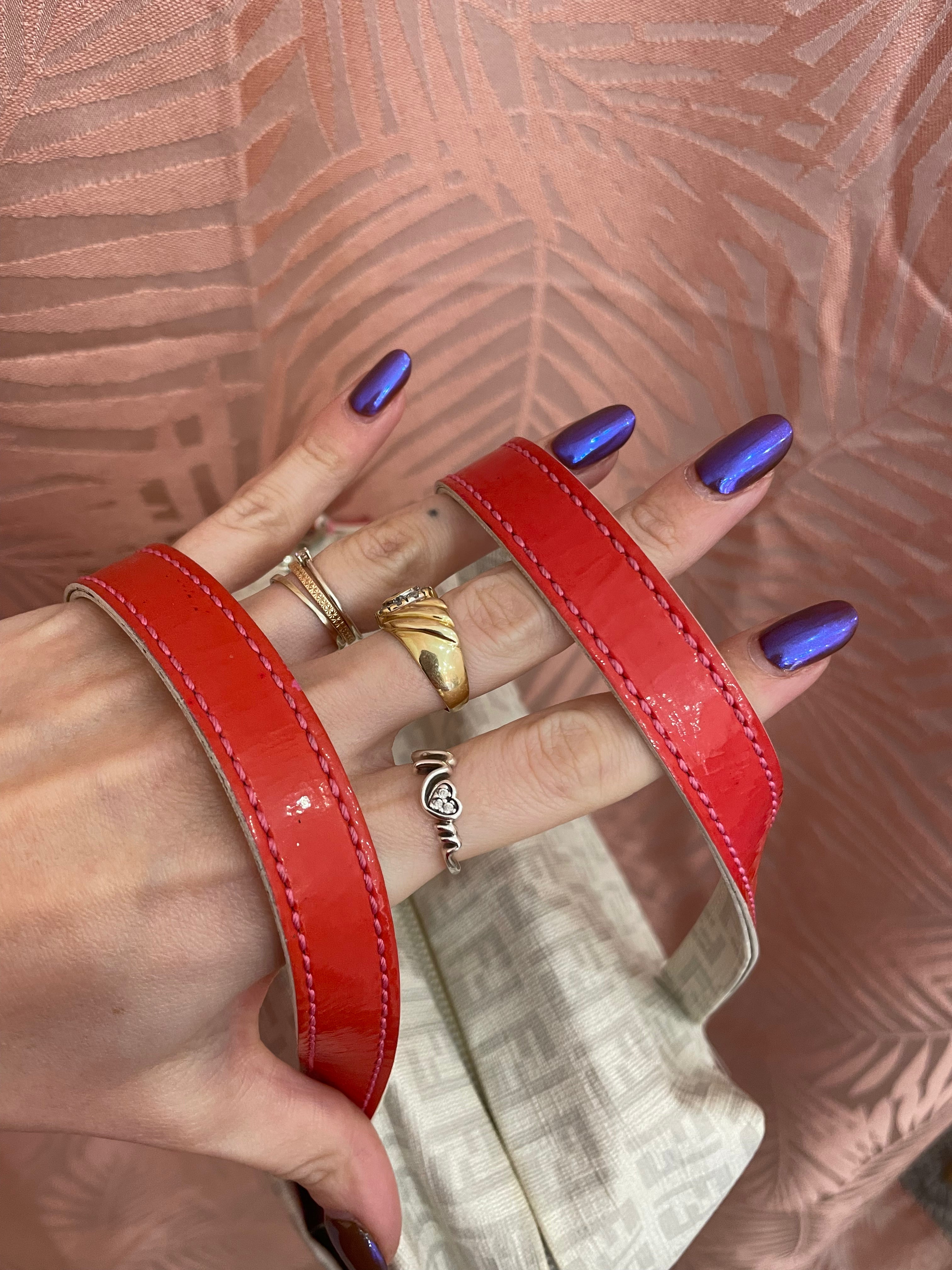 Borsa Fendi zucchino bianco e rosso