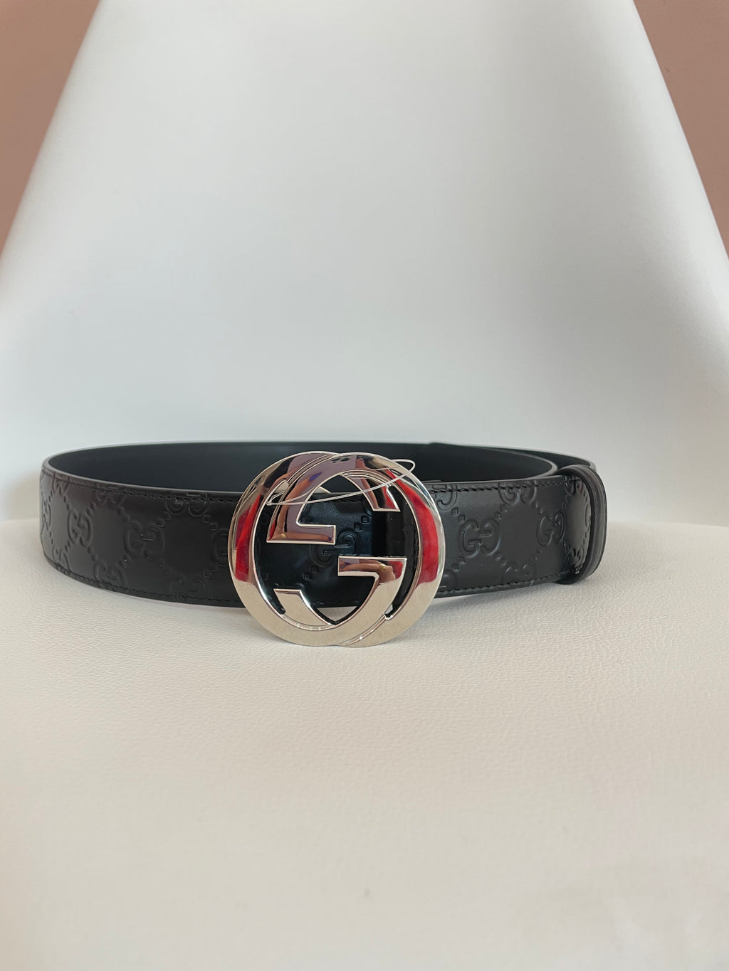 Cintura Gucci interlocking pelle