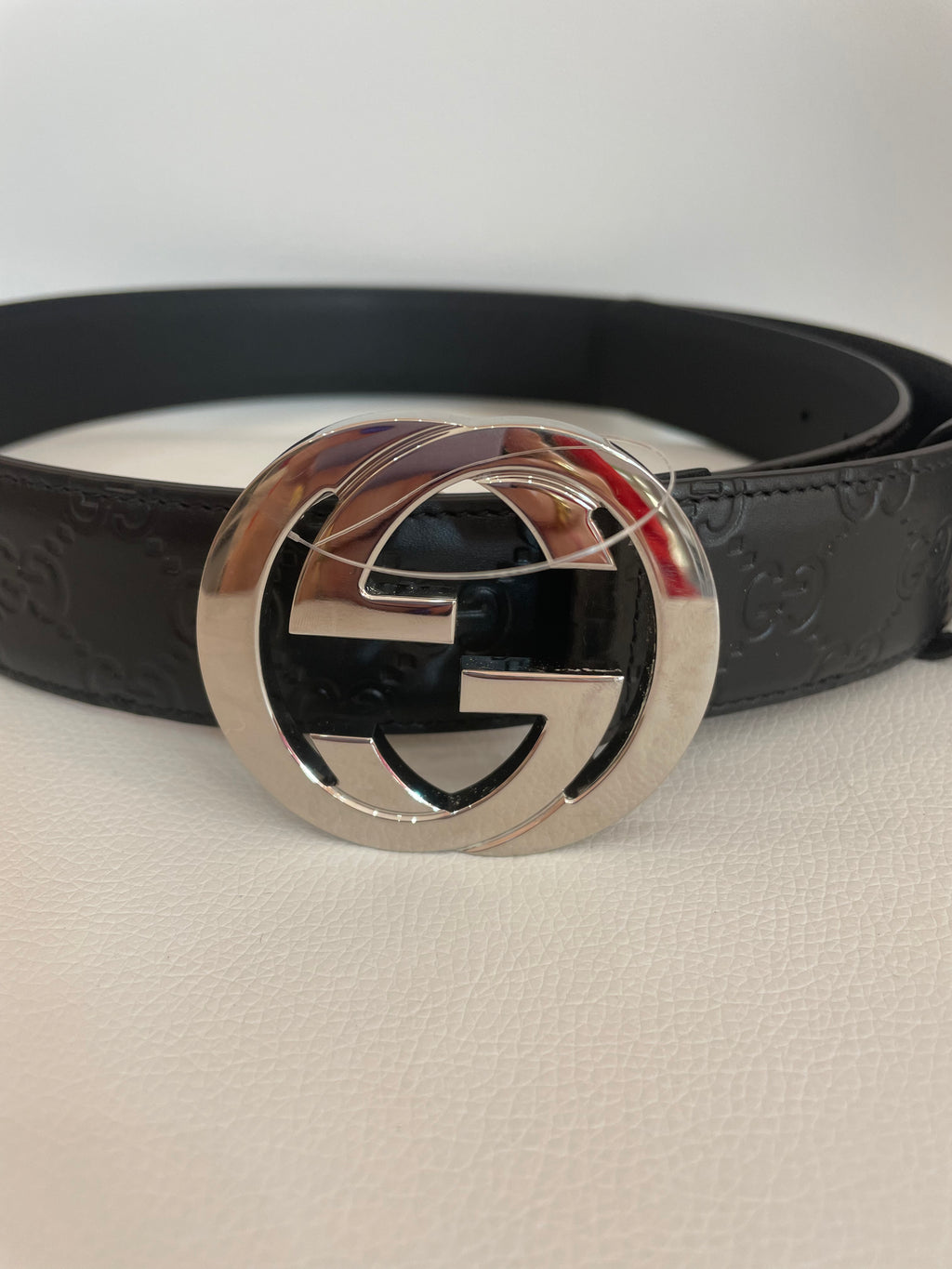 Cintura Gucci interlocking pelle