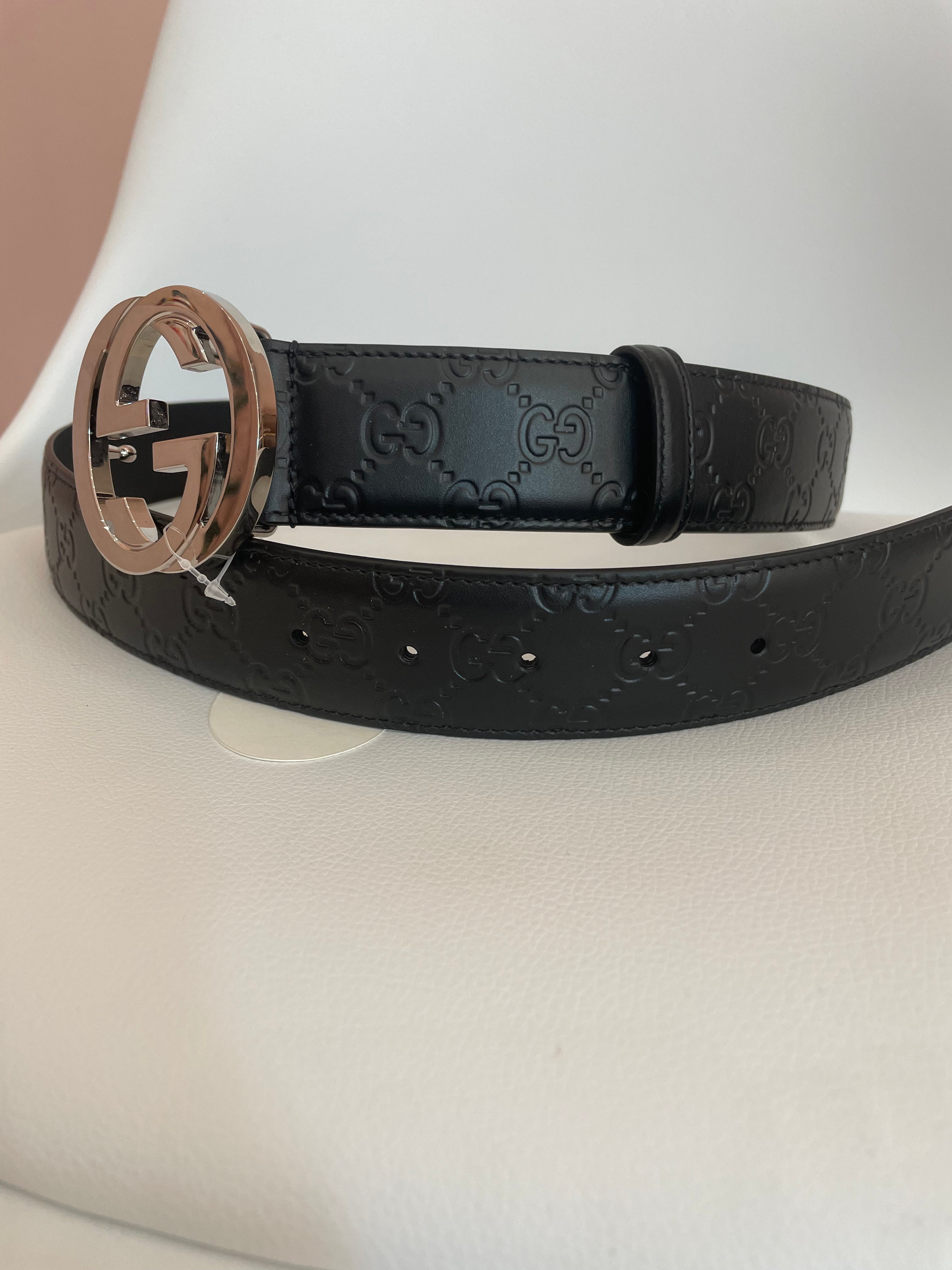 Cintura Gucci interlocking pelle