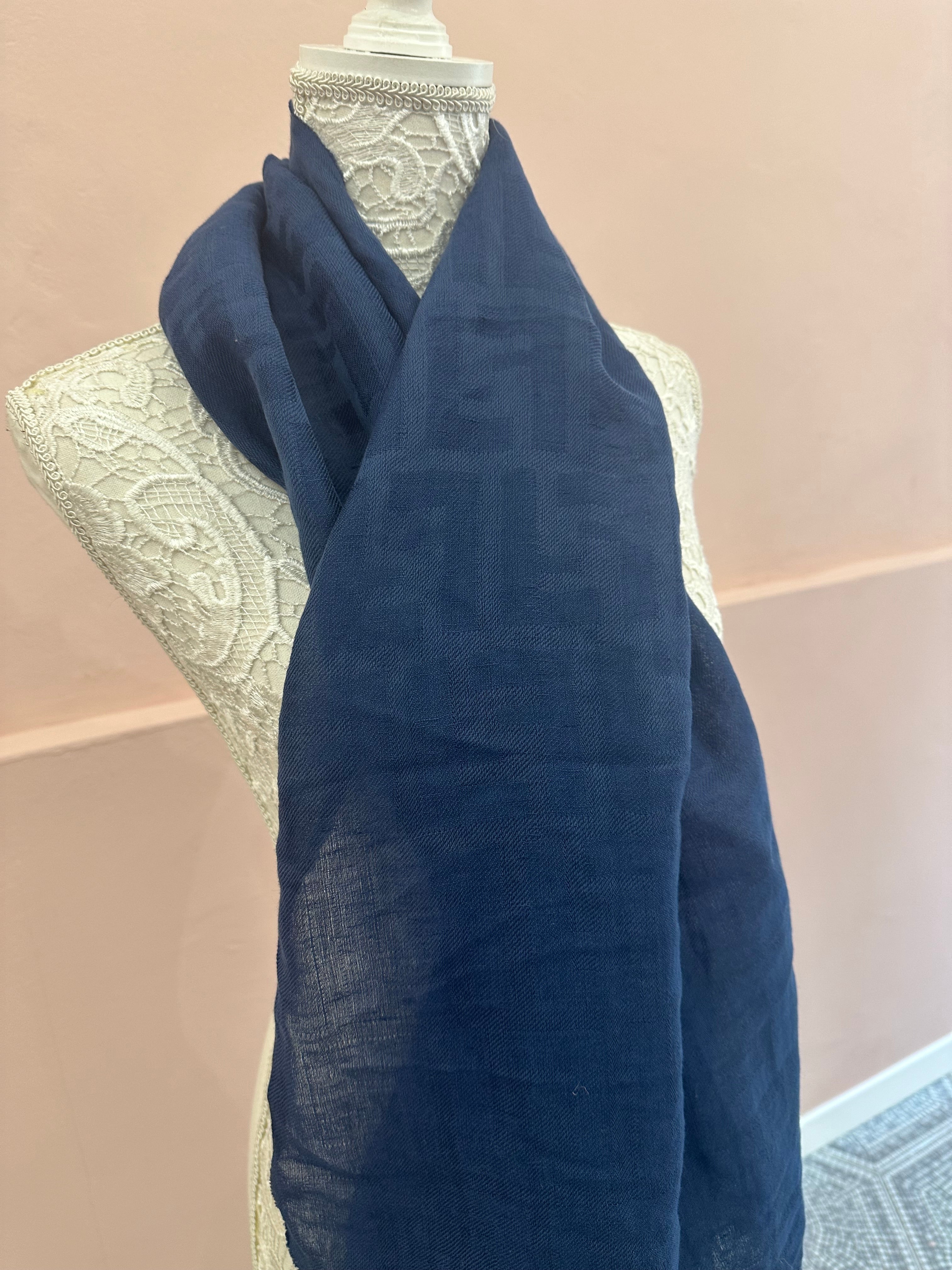 Sciarpa-scialle blu Fendi