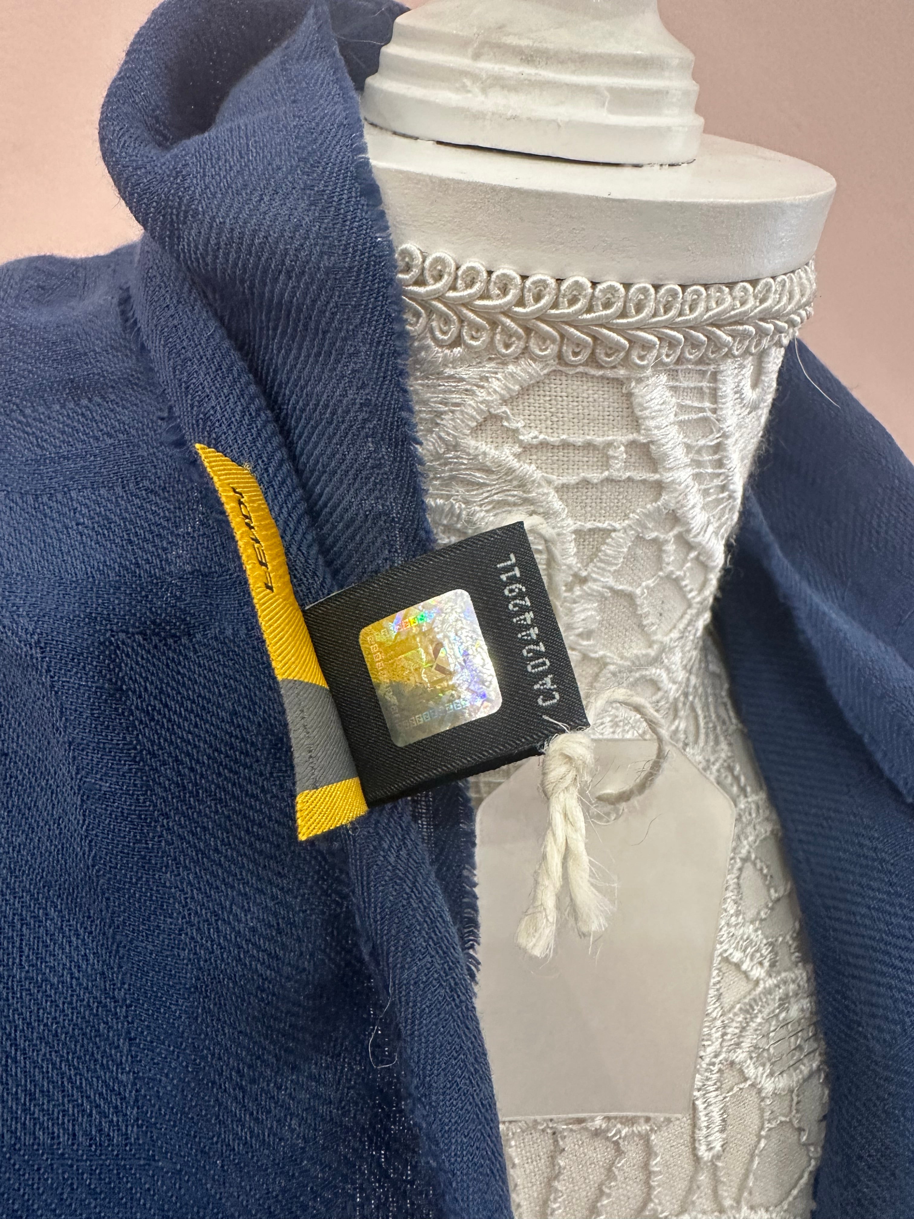 Sciarpa-scialle blu Fendi