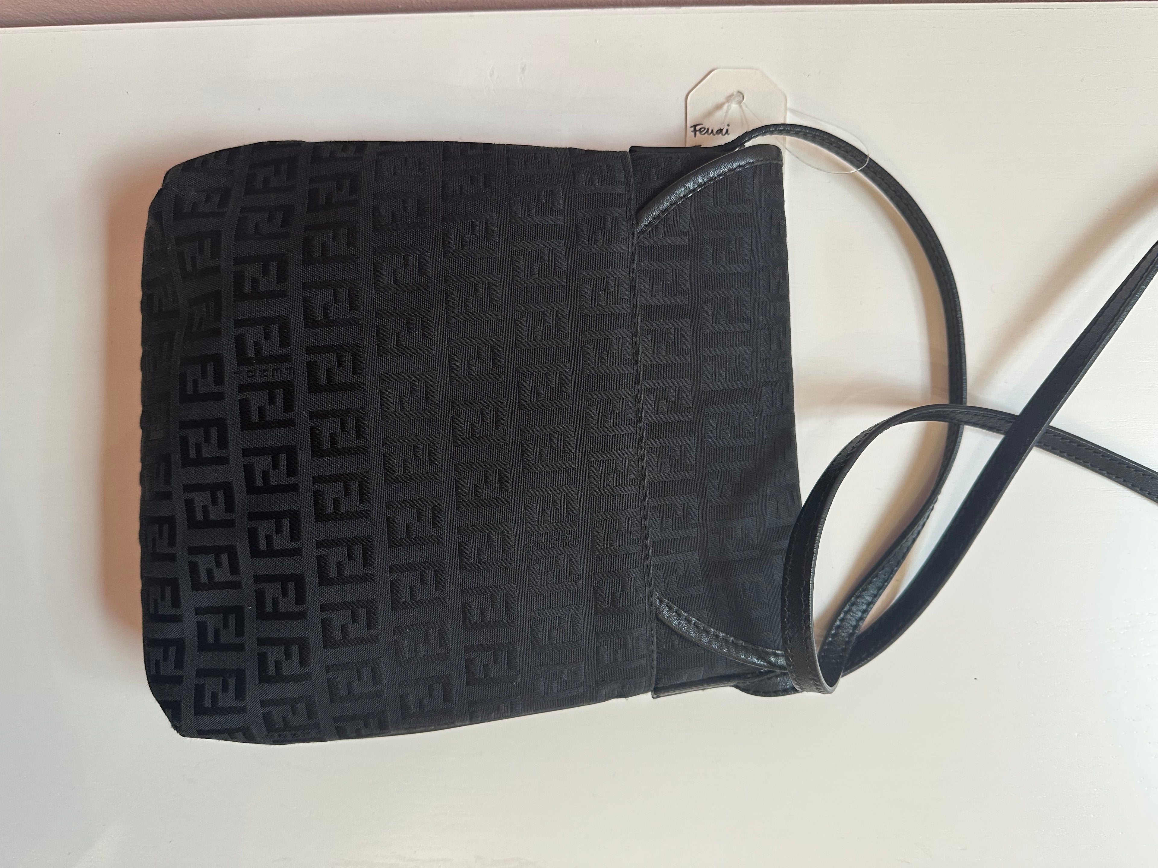 Borsa Tracolla Fendi zucchino nera