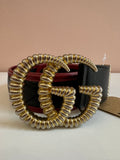 Cintura Gucci marmont ed.limitata torchon nera e bordeaux