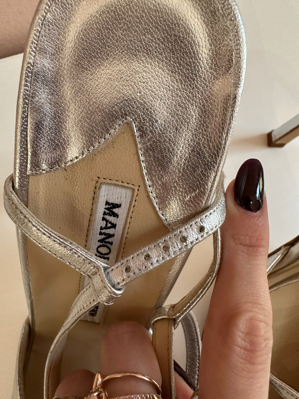 Scarpe Manolo Blahnik decolletè argento
