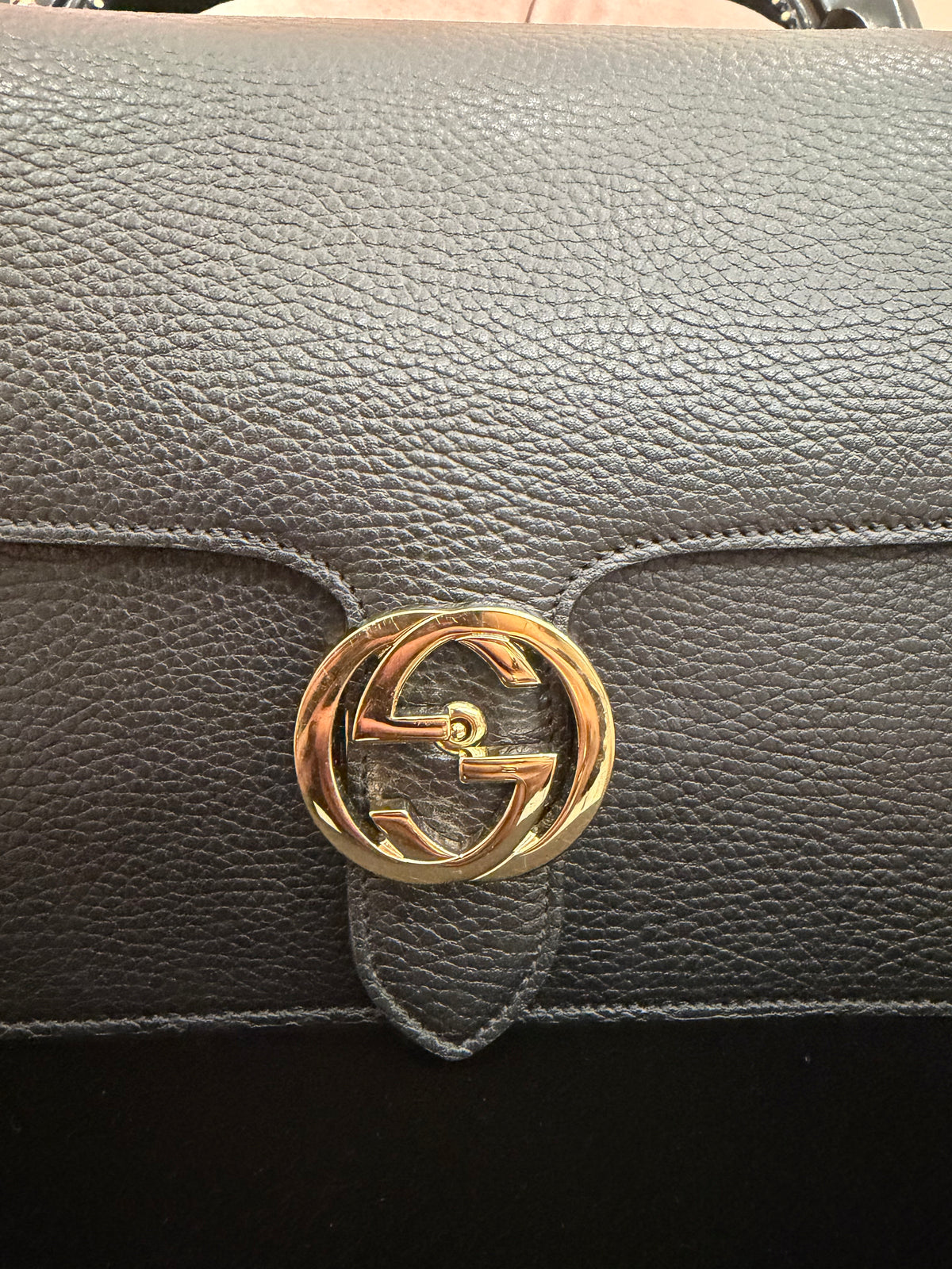 Borsa Gucci Interlocking nera
