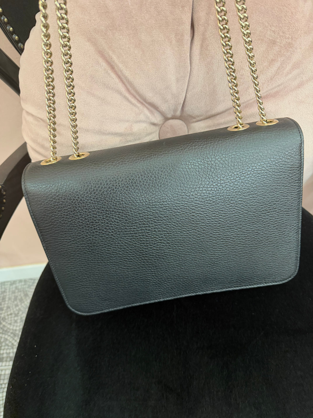 Borsa Gucci Interlocking nera