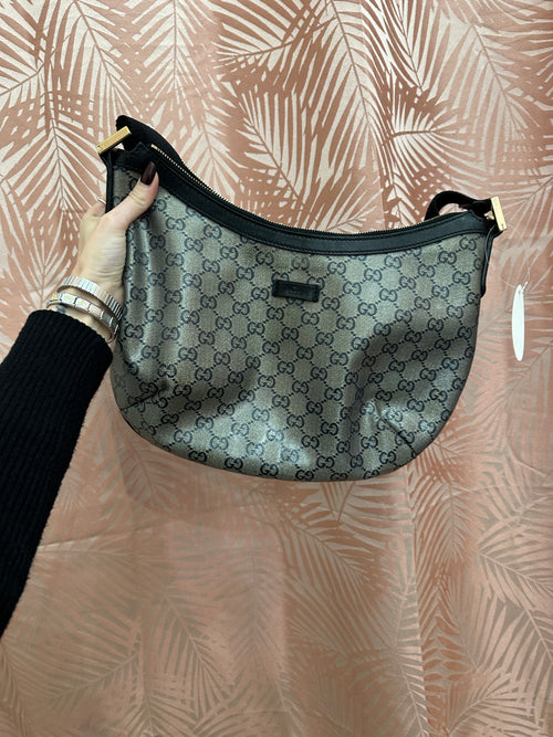 Borsa Gucci hobo in GG blu