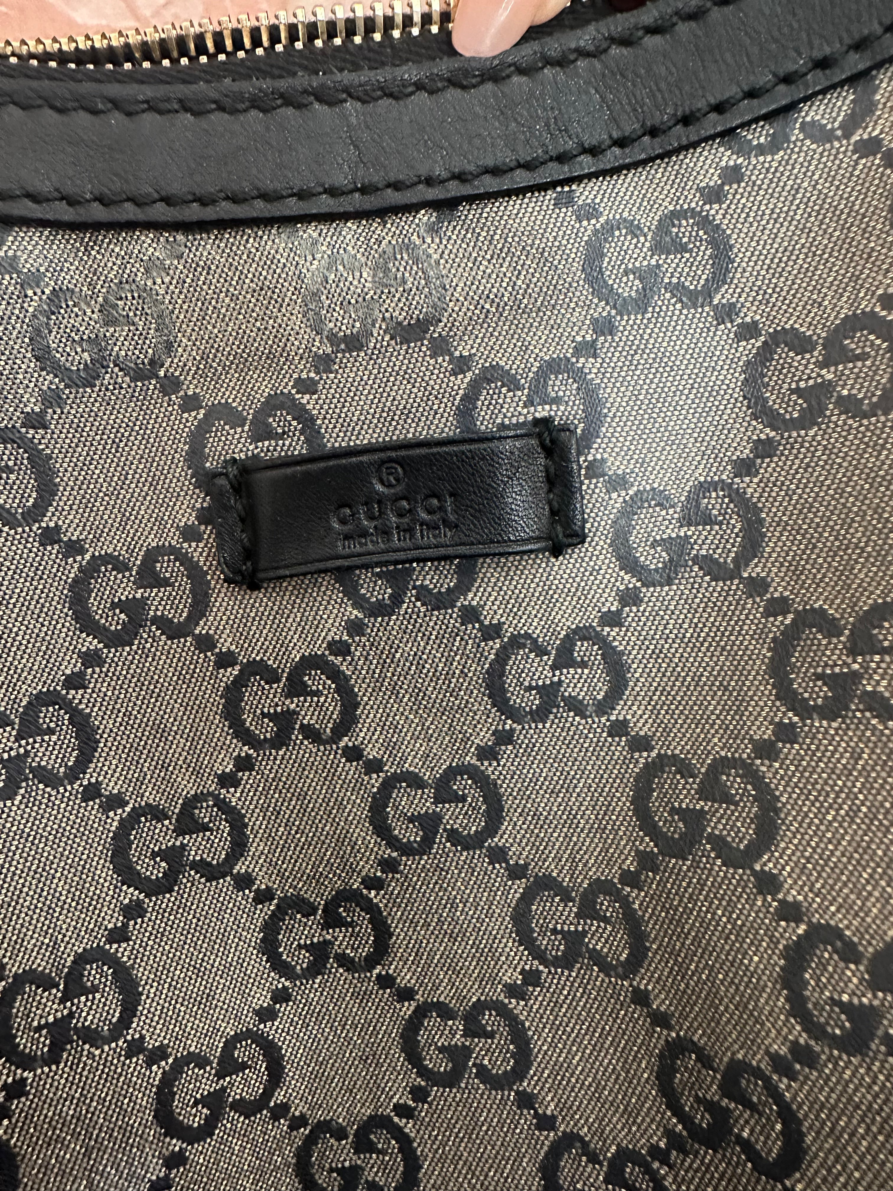 Borsa Gucci hobo in GG blu
