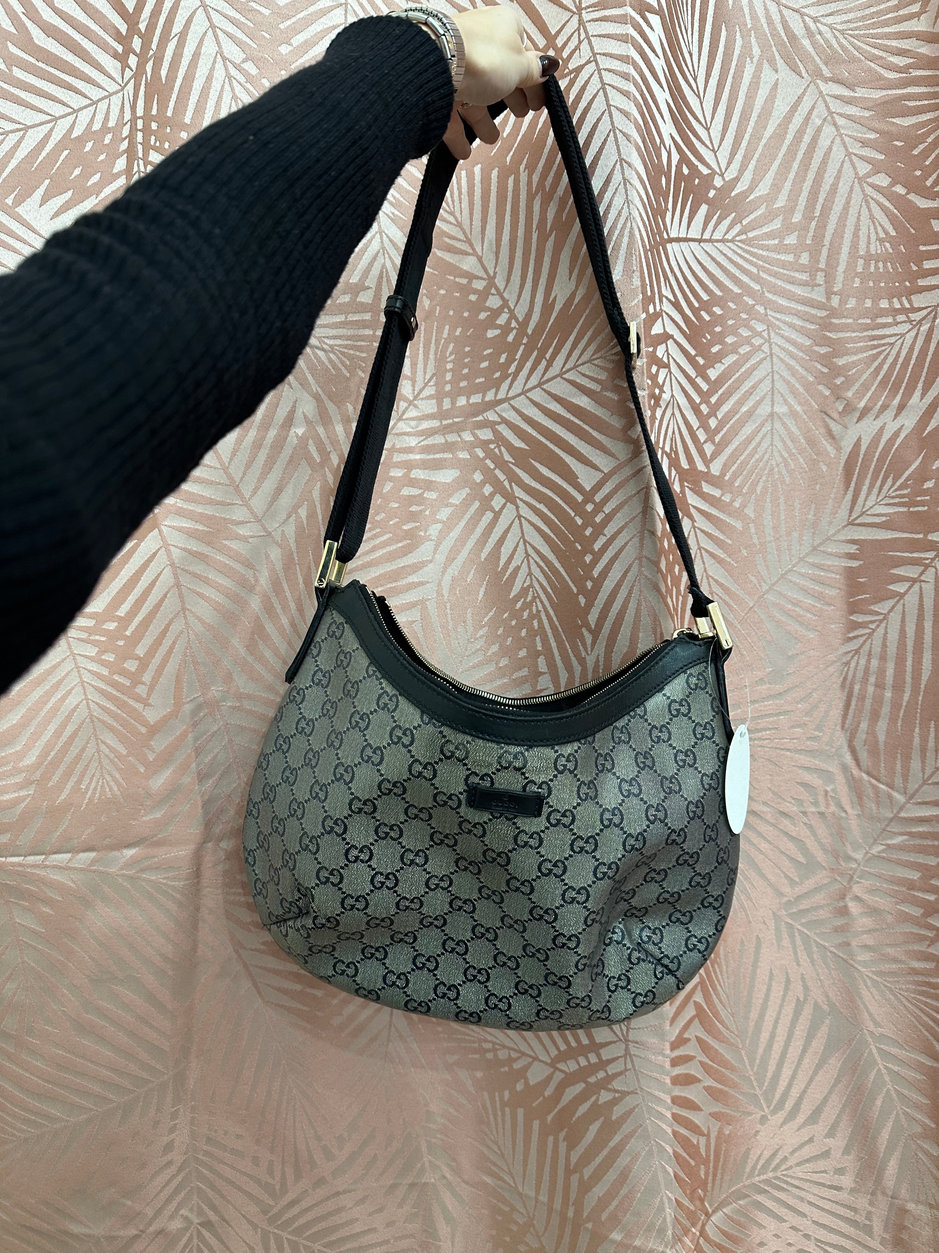 Borsa Gucci hobo in GG blu