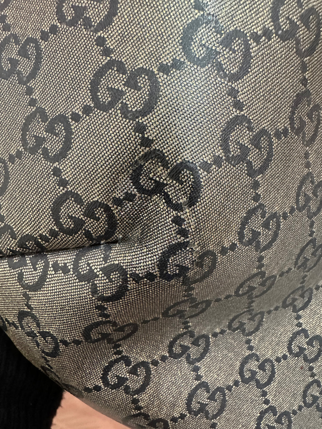 Borsa Gucci hobo in GG blu